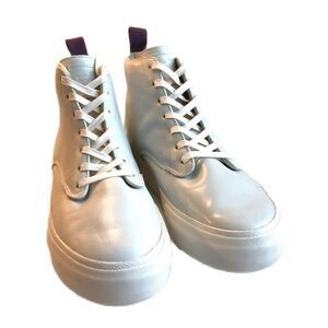 Eytys winter white leather high top sneakers